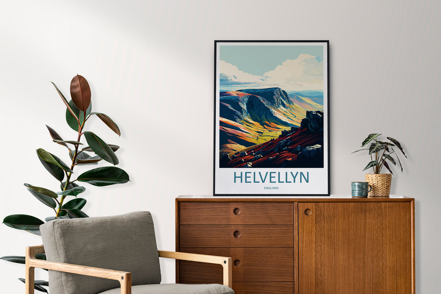 Helvellyn Travel Print Wall Art Helvellyn Wall Hanging Home Décor Helvellyn Gift Art Lovers England Art Lover Gift Helvellyn Travel Gift