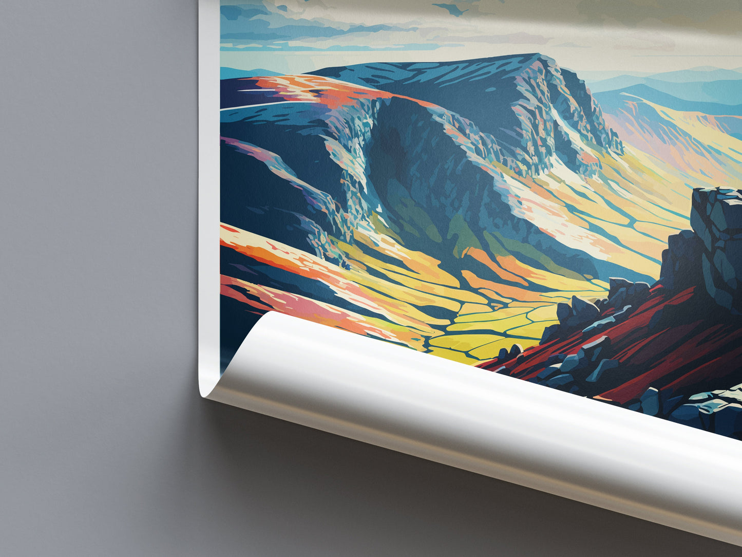 Helvellyn Travel Print Wall Art Helvellyn Wall Hanging Home Décor Helvellyn Gift Art Lovers England Art Lover Gift Helvellyn Travel Gift