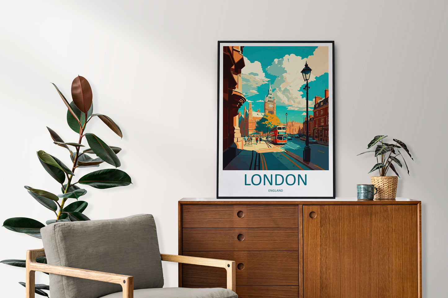 London Travel Print Wall Art London Wall Hanging Home Décor London Gift Art Lovers England Art Lover Gift London Travel Gift