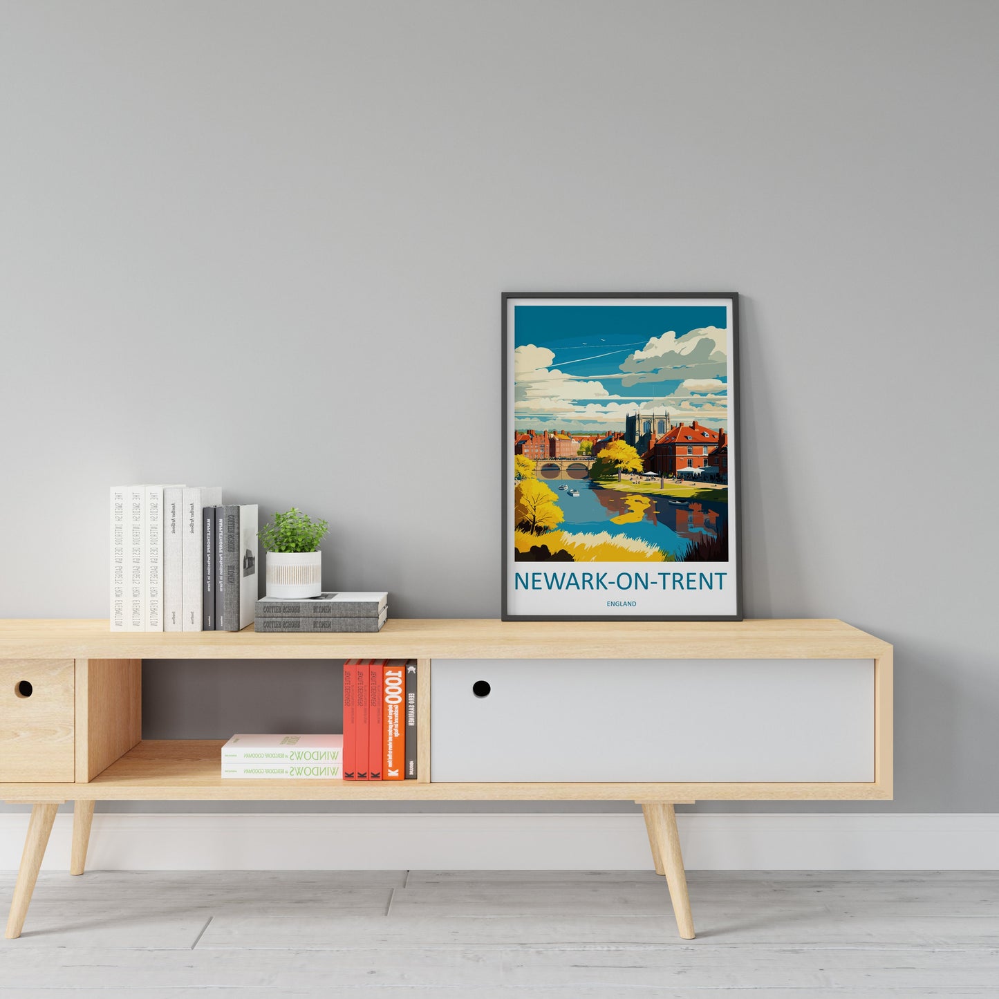 Newark-on-Trent Travel Print Wall Art Newark-on-Trent Wall Hanging Home Décor Newark-on-Trent Gift Art Lovers England Art Lover Gift