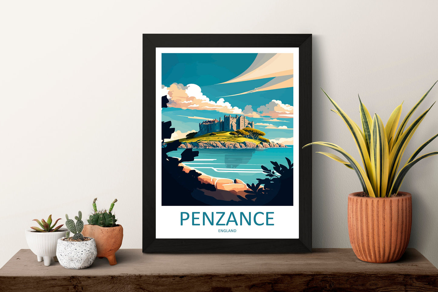 Penzance Travel Print Wall Art Penzance Wall Hanging Home Décor Penzance Gift Art Lovers England Art Lover Gift Penzance Travel Gift