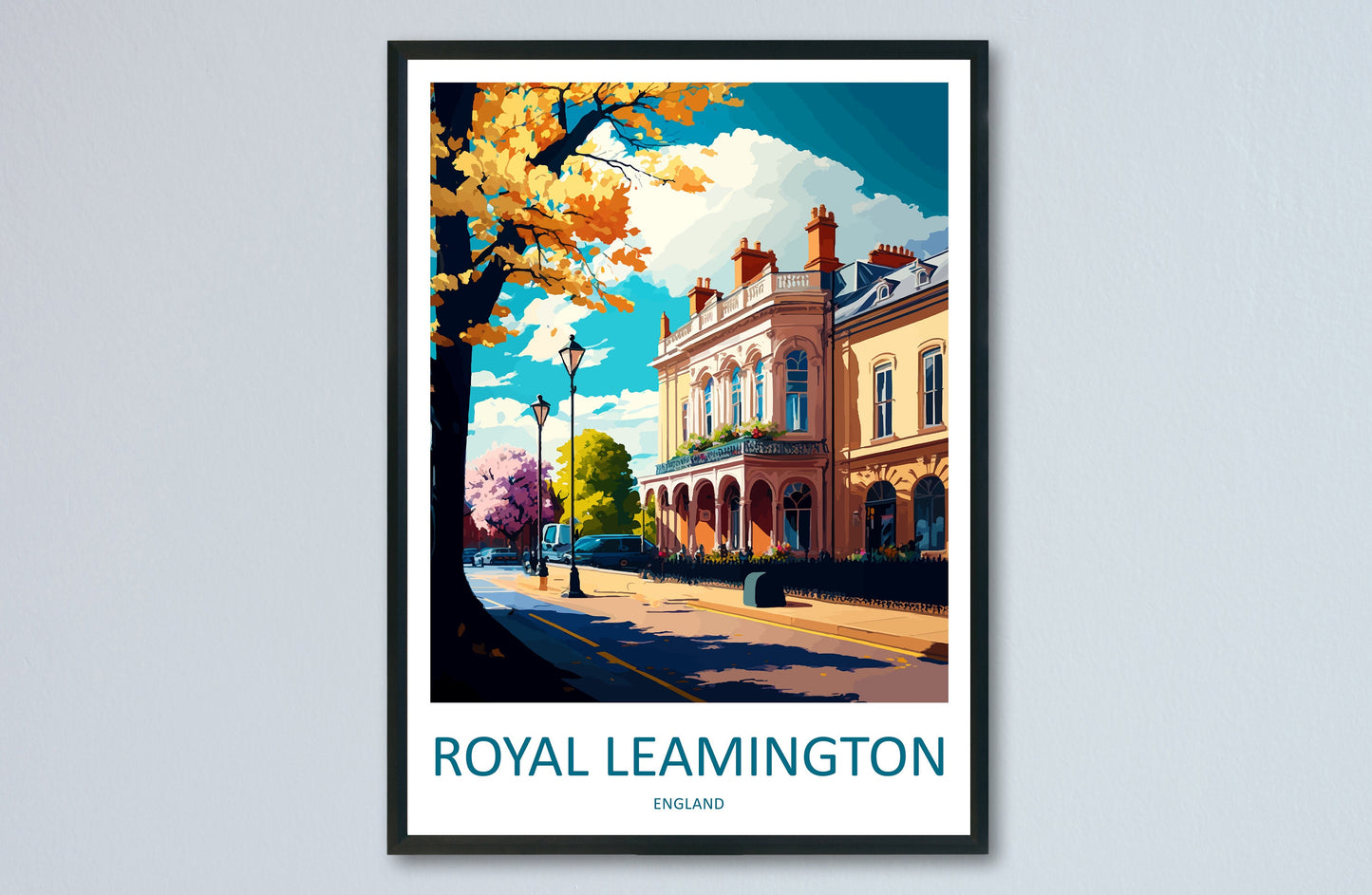 Royal Leamington Travel Print Wall Art Royal Leamington Wall Hanging Home Décor Royal Leamington Gift Art Lovers England Art Lover Gift