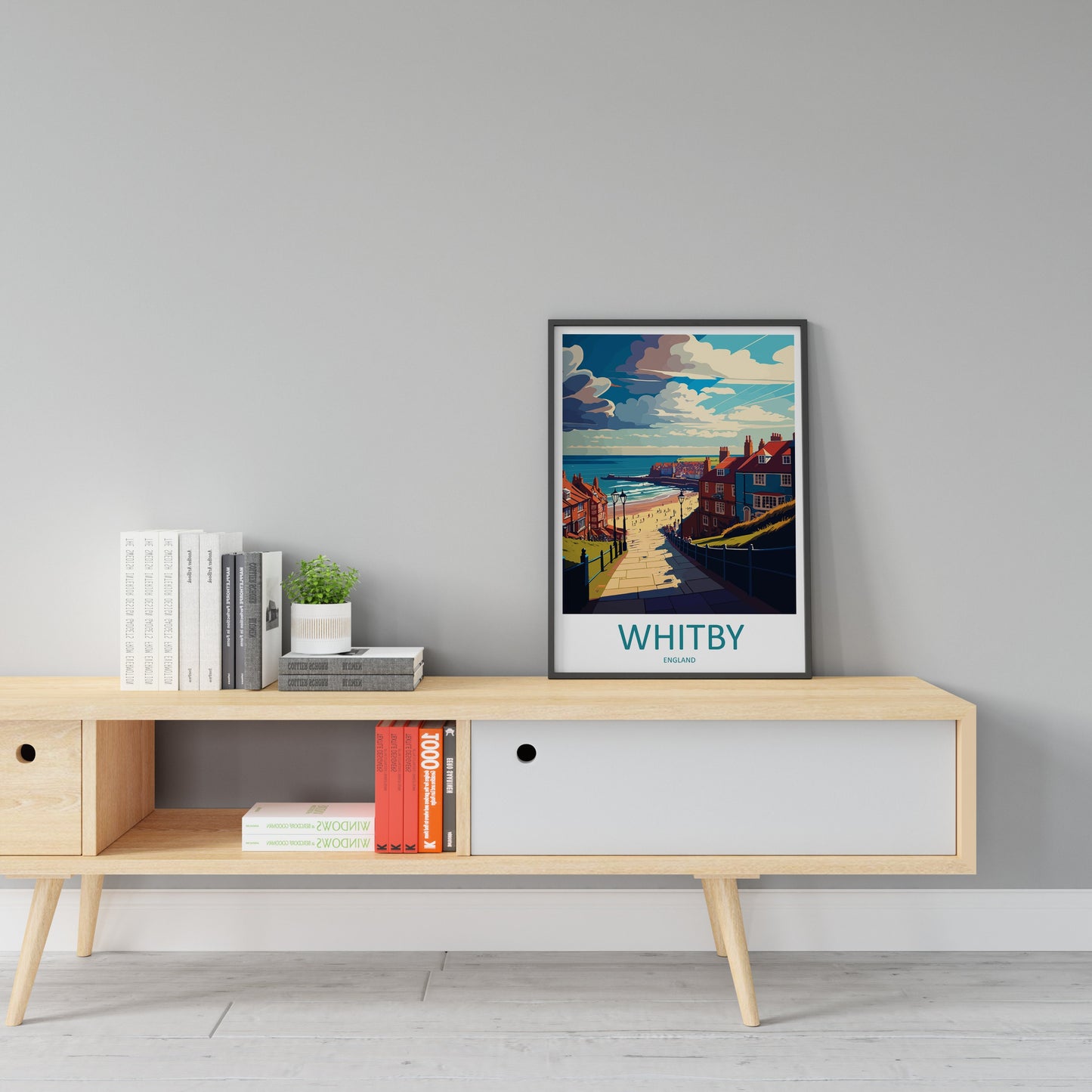 Whitby Travel Print Wall Art Whitby Wall Hanging Home Décor Whitby Gift Art Lovers England Art Lover Gift Whitby Travel Gift