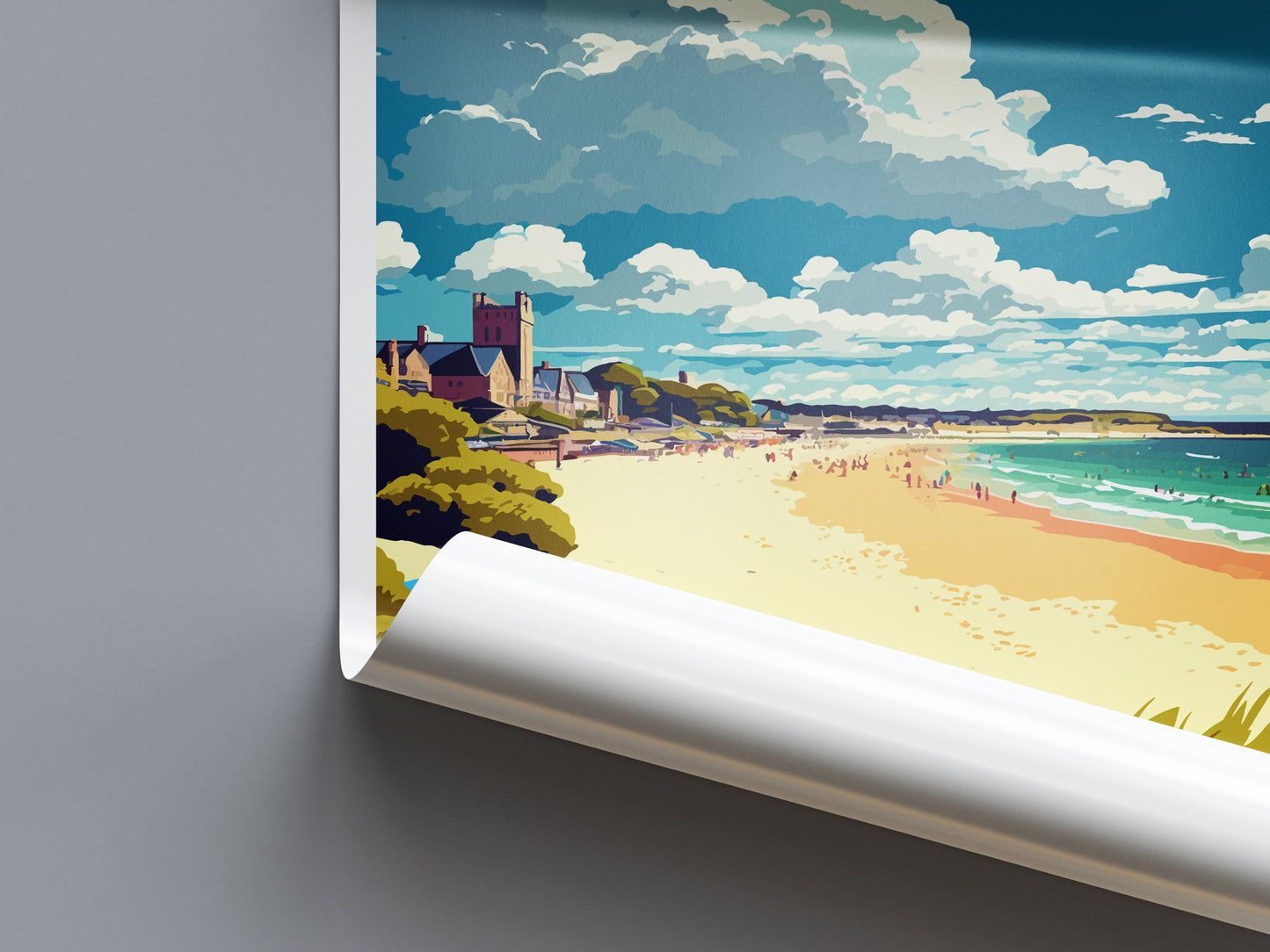 Bournemouth Travel Print Wall Art Bournemouth Wall Hanging Home Décor Bournemouth Gift Art Lovers England Art Lover Gift Bournemouth Beach