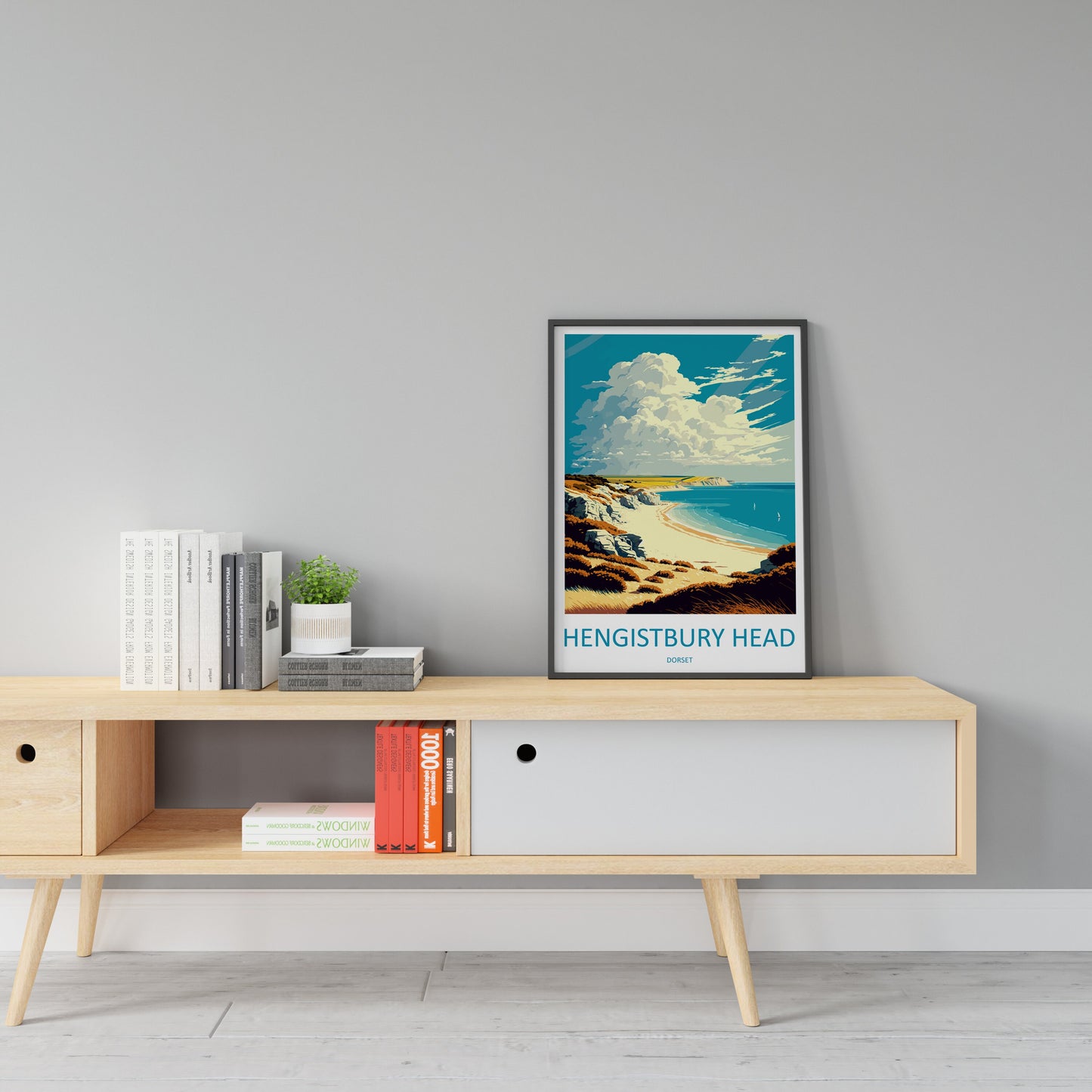 Hengistbury Head Travel Print Wall Art Hengistbury Head Wall Hanging Home Décor Hengistbury Head Gift Art Lovers England Art Lover Gift