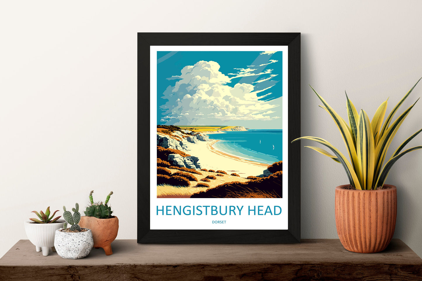 Hengistbury Head Travel Print Wall Art Hengistbury Head Wall Hanging Home Décor Hengistbury Head Gift Art Lovers England Art Lover Gift