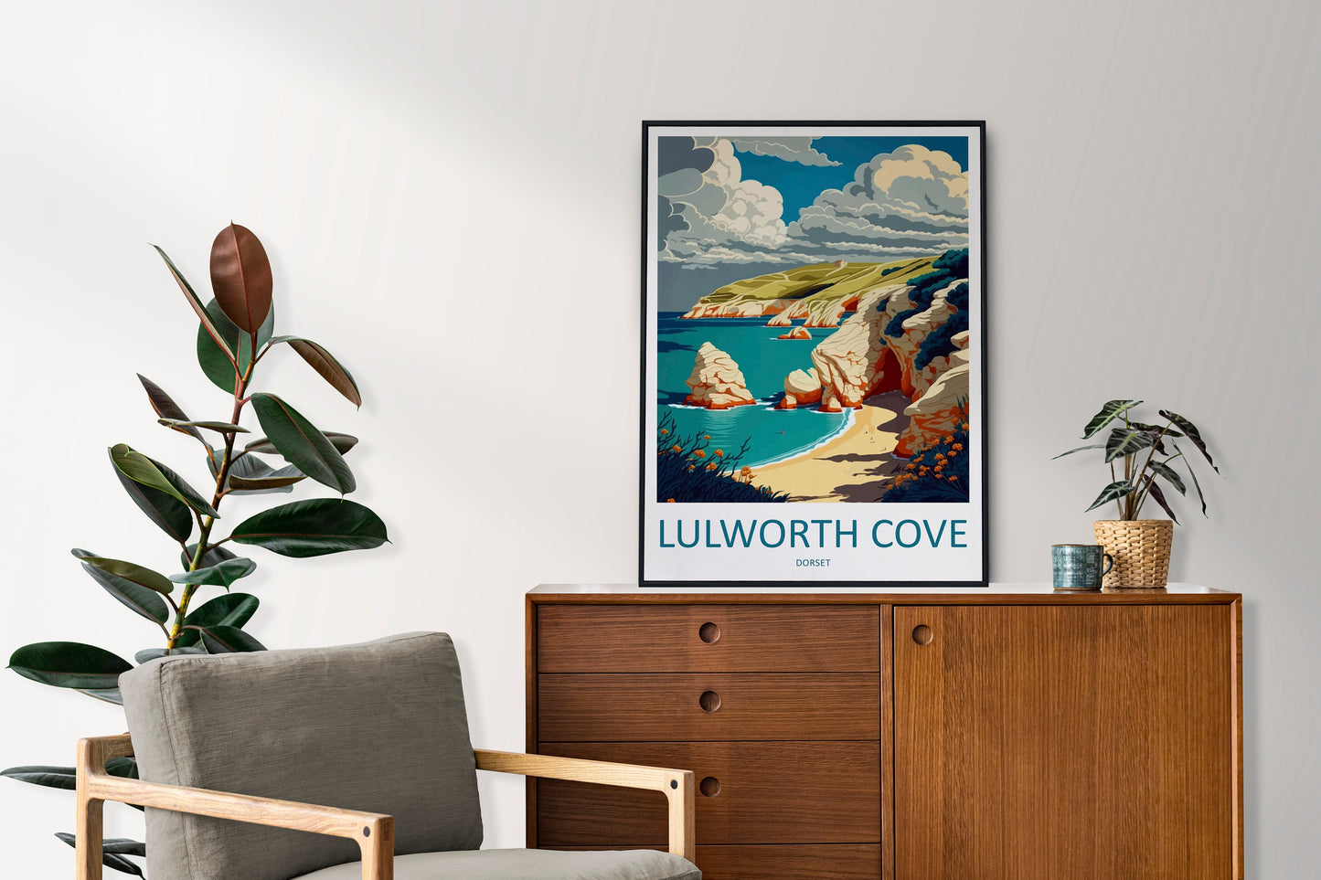 Lulworth Cove Travel Print Wall Art Lulworth Cove Wall Hanging Home Décor Lulworth Cove Gift Art Lovers England Art Lover Gift Lulworth Cove