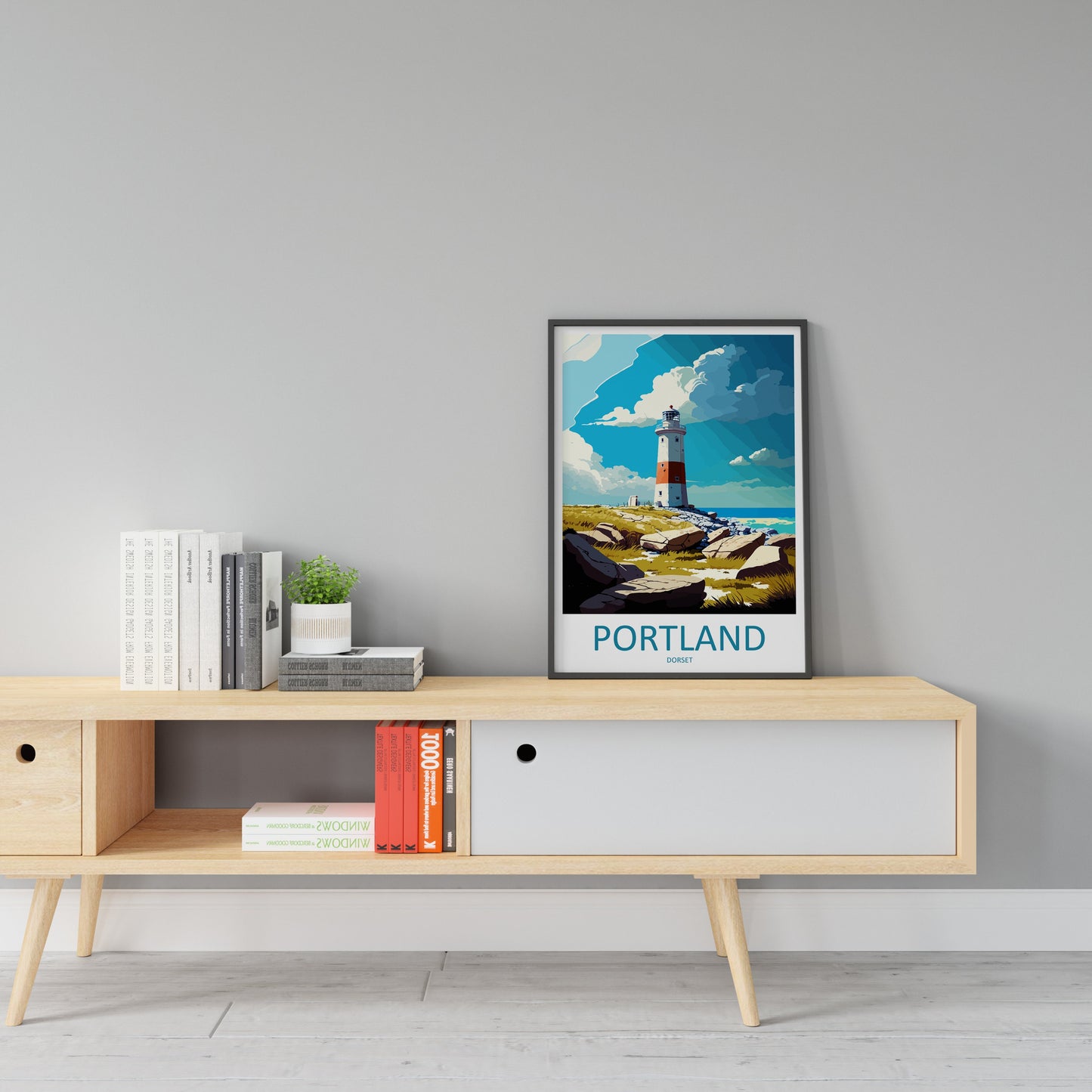 Portland Travel Print Wall Art Portland Wall Hanging Home Décor Portland Gift Art Lovers England Art Lover Gift Portland Lighthouse Artwork
