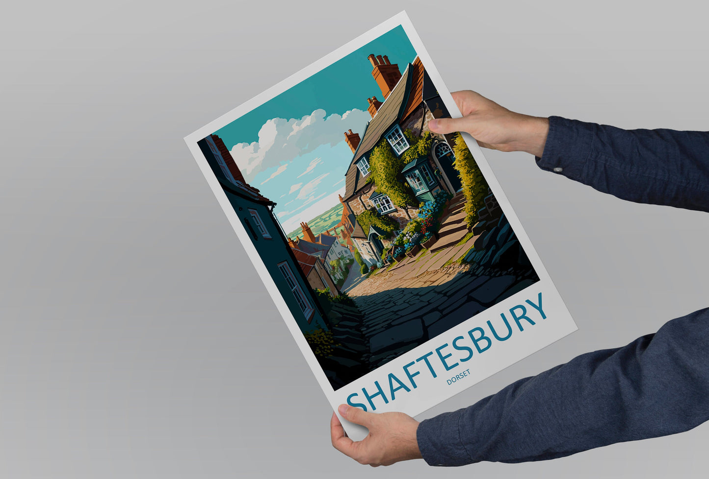 Shaftesbury Travel Print Wall Art Shaftesbury Wall Hanging Home Décor Shaftesbury Gift Art Lovers England Art Lover Gift Shaftesbury Artwork