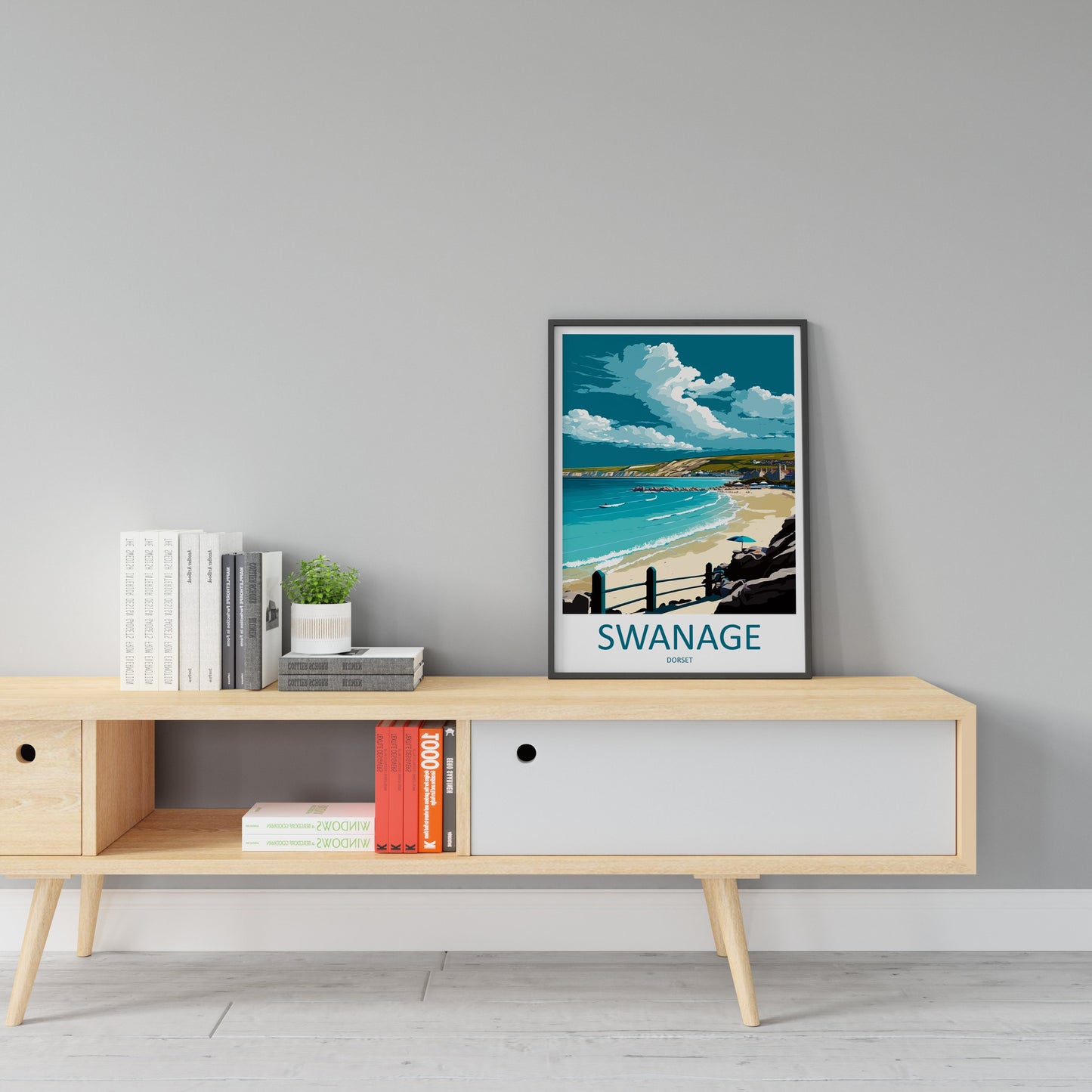 Swanage Travel Print Wall Art Swanage Wall Hanging Home Décor Swanage Gift Art Lovers England Art Lover Gift Swanage Wall Art Poster