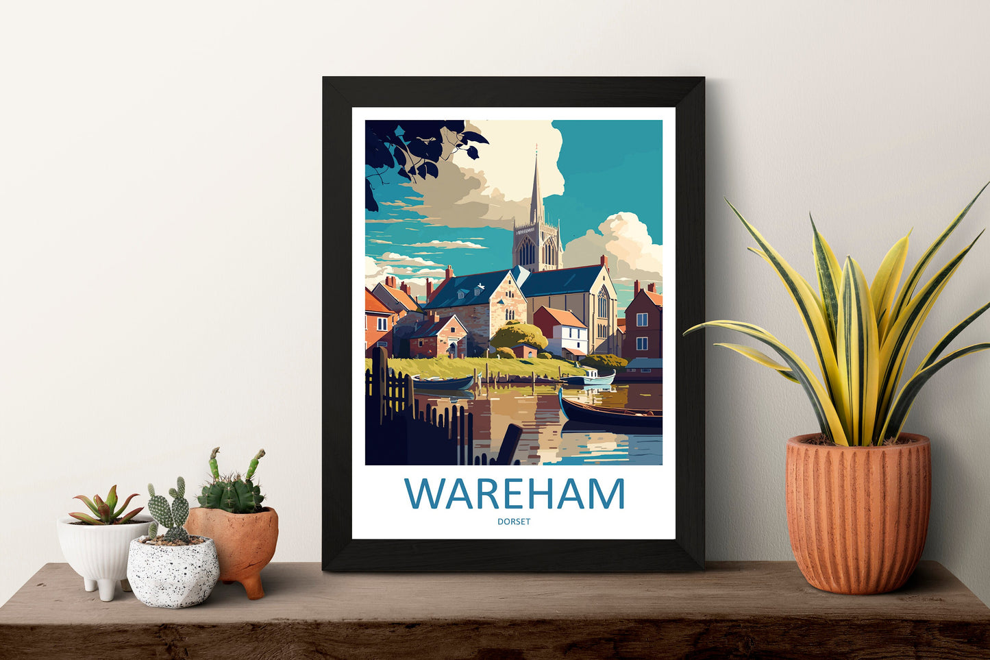 Wareham Travel Print Wall Art Wareham Wall Hanging Home Décor Wareham Gift Art Lovers England Art Lover Gift Wareham Wall Art Poster