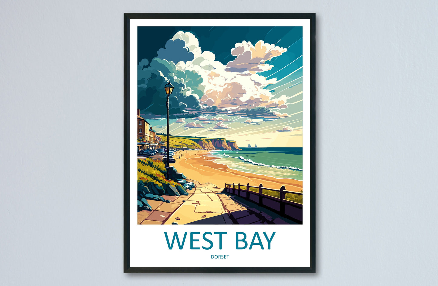 West Bay Travel Print Wall Art West Bay Wall Hanging Home Décor West Bay Gift Art Lovers England Art Lover Gift West Bay Wall Art Poster