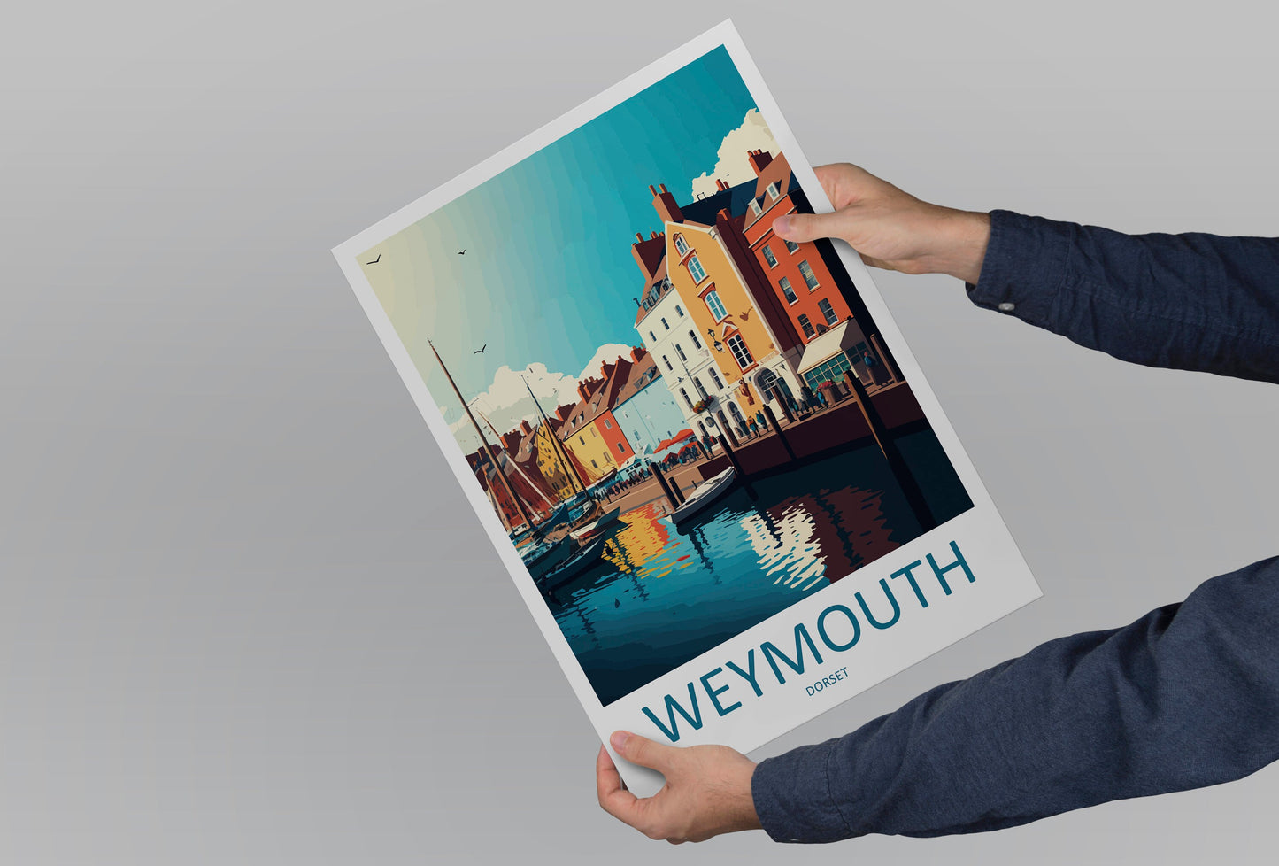 Weymouth Travel Print Wall Art Weymouth Wall Hanging Home Décor Weymouth Gift Art Lovers England Art Lover Gift Weymouth Wall Art Poster