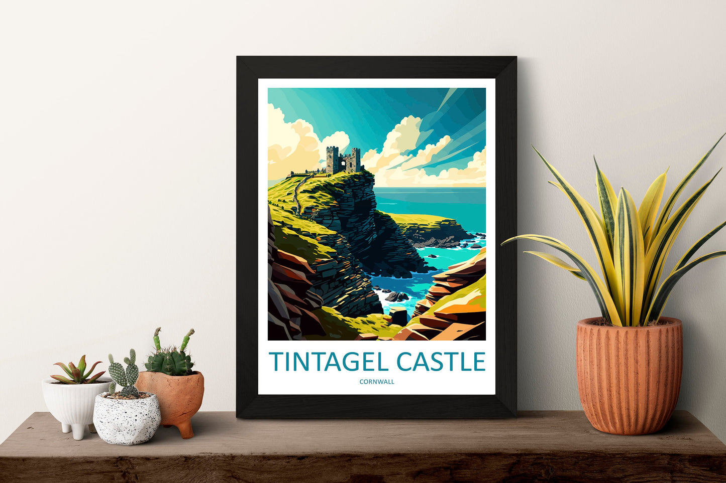 Tintagel Castle Travel Print Wall Art Tintagel Castle Wall Hanging Home Décor Tintagel Castle Gift Art Lovers England Art Lover Gift