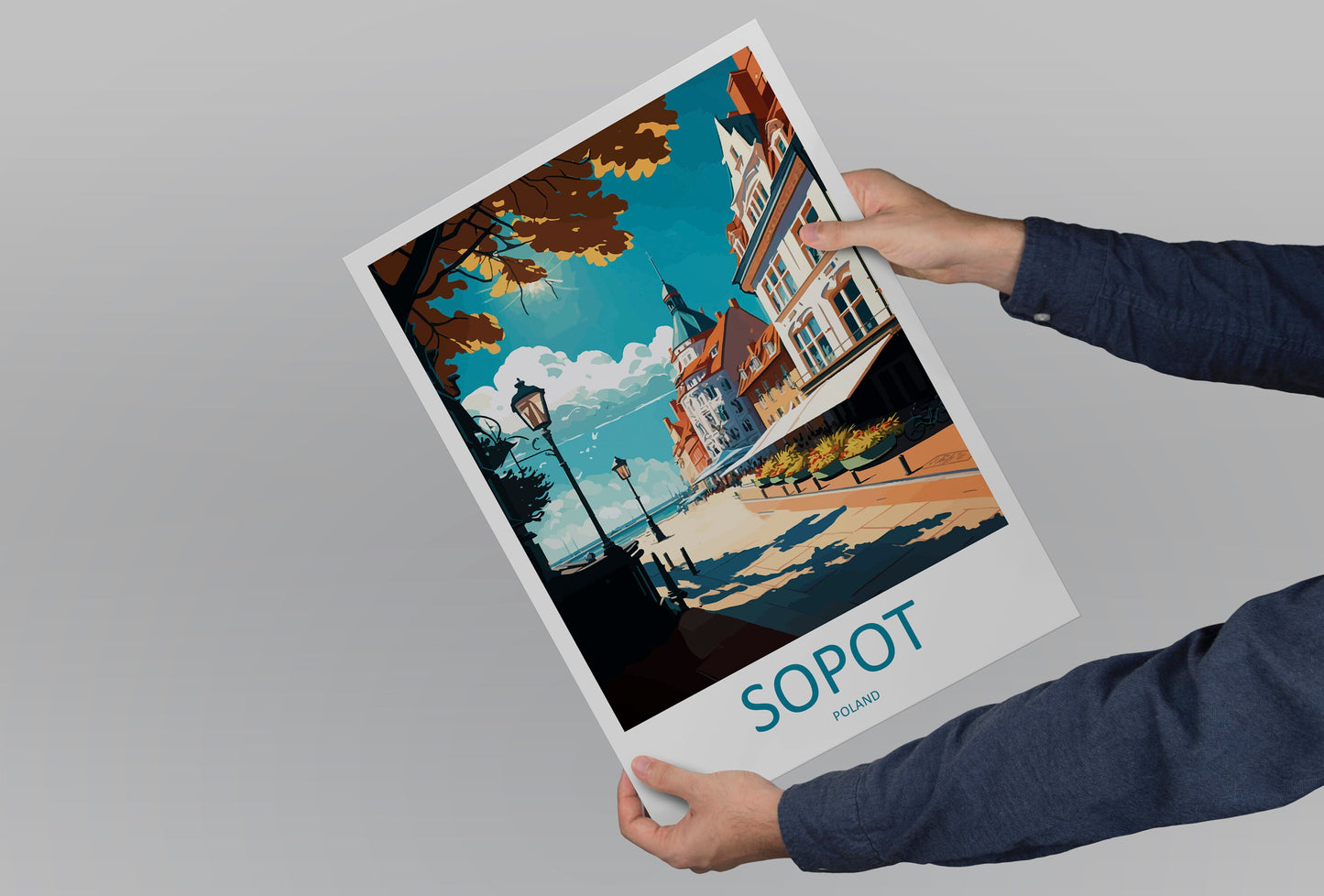 Sopot Travel Print Wall Art Sopot Wall Hanging Home Décor Sopot Gift Art Lovers Poland Art Lover Gift Sopot Travel Wall Art