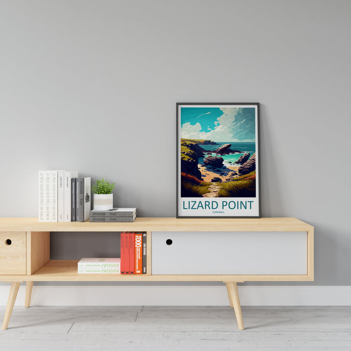 Lizard Point Travel Print Wall Art Lizard Point Wall Hanging Home Décor Lizard Point Gift Art Lovers England Art Lover Gift Lizard Point Art