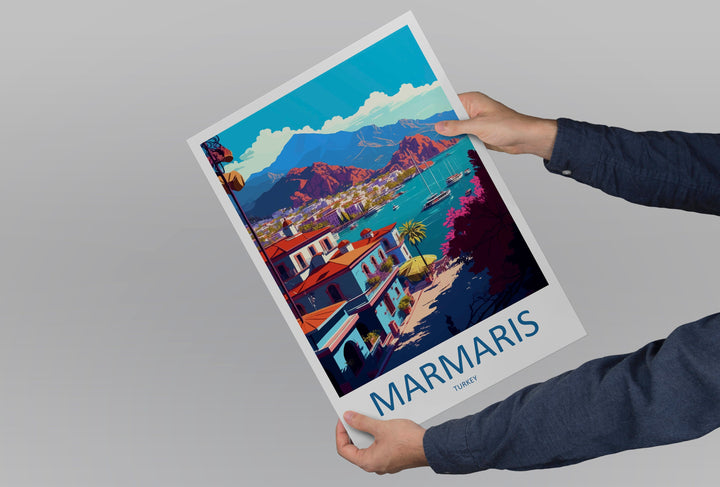 Marmaris Travel Print Wall Art Marmaris Wall Hanging Home Décor Marmaris Gift Art Lovers Turkey Art Lover Gift Marmaris City Turkey Travel