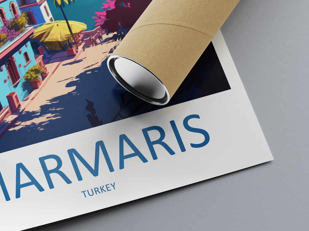 Marmaris Travel Print Wall Art Marmaris Wall Hanging Home Décor Marmaris Gift Art Lovers Turkey Art Lover Gift Marmaris City Turkey Travel
