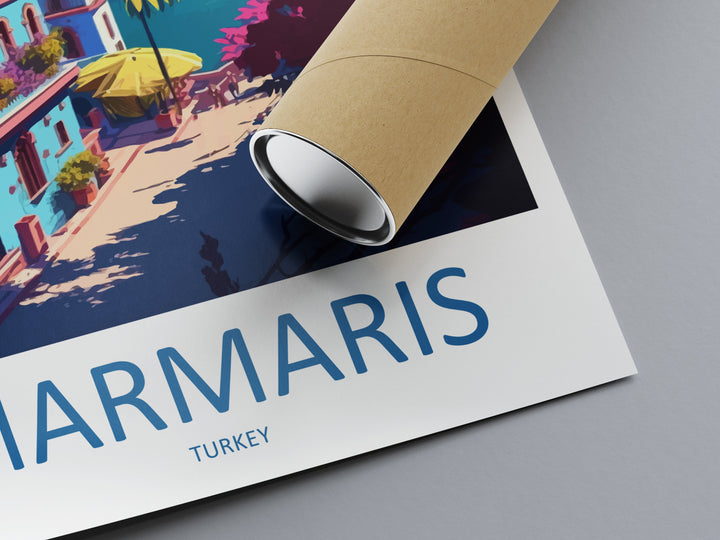 Marmaris Travel Print Wall Art Marmaris Wall Hanging Home Décor Marmaris Gift Art Lovers Turkey Art Lover Gift Marmaris City Turkey Travel
