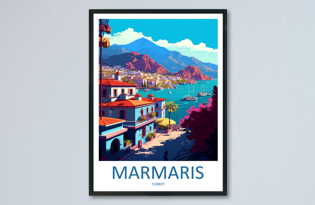 Marmaris Travel Print Wall Art Marmaris Wall Hanging Home Décor Marmaris Gift Art Lovers Turkey Art Lover Gift Marmaris City Turkey Travel