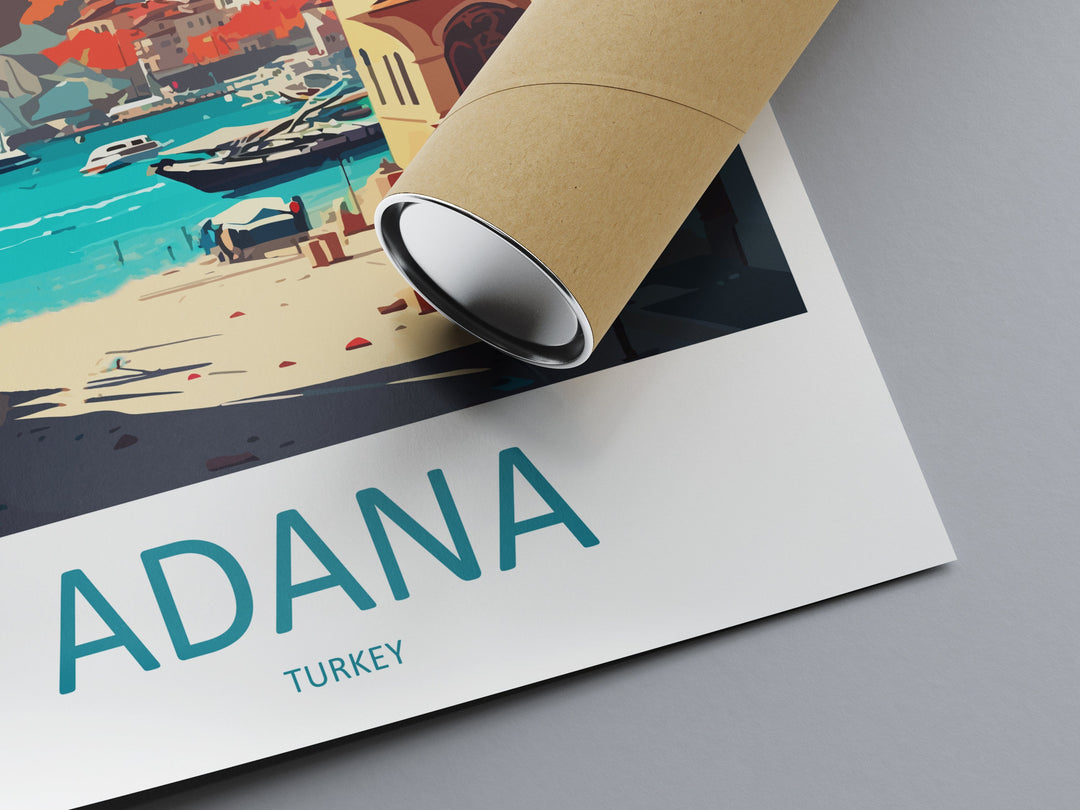 Adana Travel Print Wall Art Adana Wall Hanging Home Décor Adana Gift Art Lovers Turkey Art Lover Gift Adana City Turkey Travel Art Gift