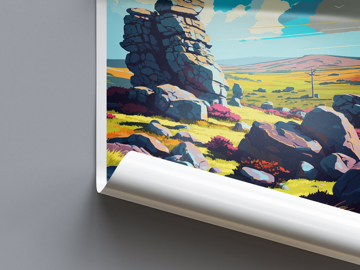 Bodmin Moor Travel Print Wall Art Bodmin Moor Wall Hanging Home Décor Bodmin Moor Gift Art Lovers England Art Lover Gift Bodmin Moor Art