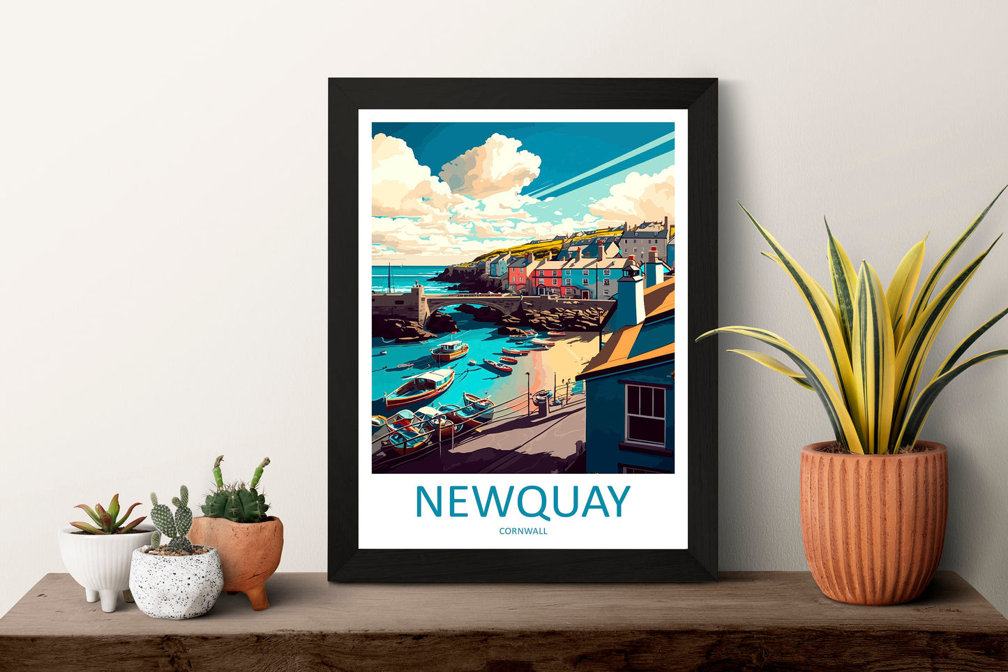 Newquay Travel Print Wall Art Newquay Wall Hanging Home Décor Newquay Gift Art Lovers England Art Lover Gift Newquay Art