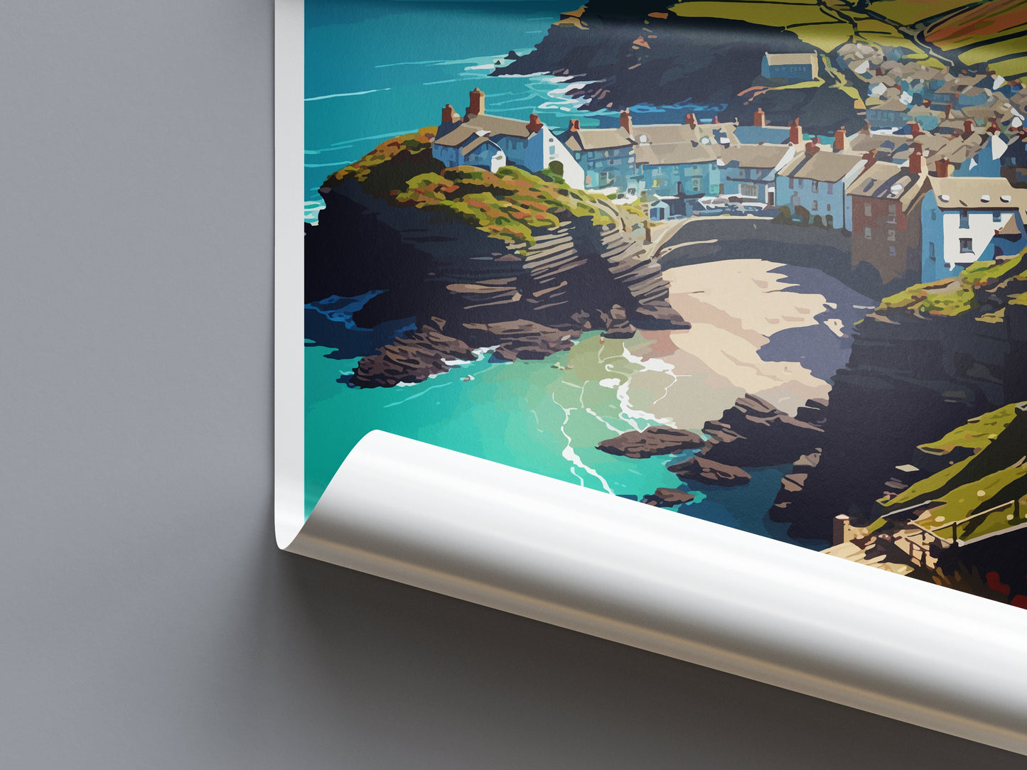 Port Issac Travel Print Wall Art Port Issac Wall Hanging Home Décor Port Issac Gift Art Lovers England Art Lover Gift Port Issac Art