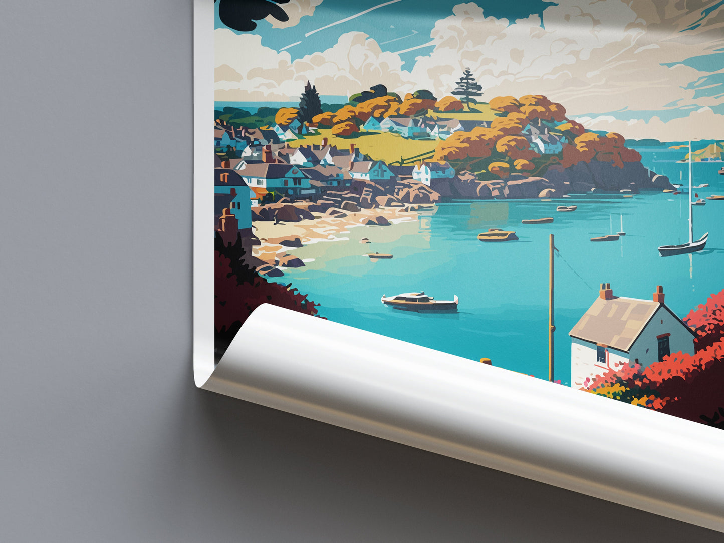 Salcombe Travel Print Wall Art Salcombe Wall Hanging Home Décor Salcombe Gift Art Lovers England Art Lover Gift Salcombe Art Poster