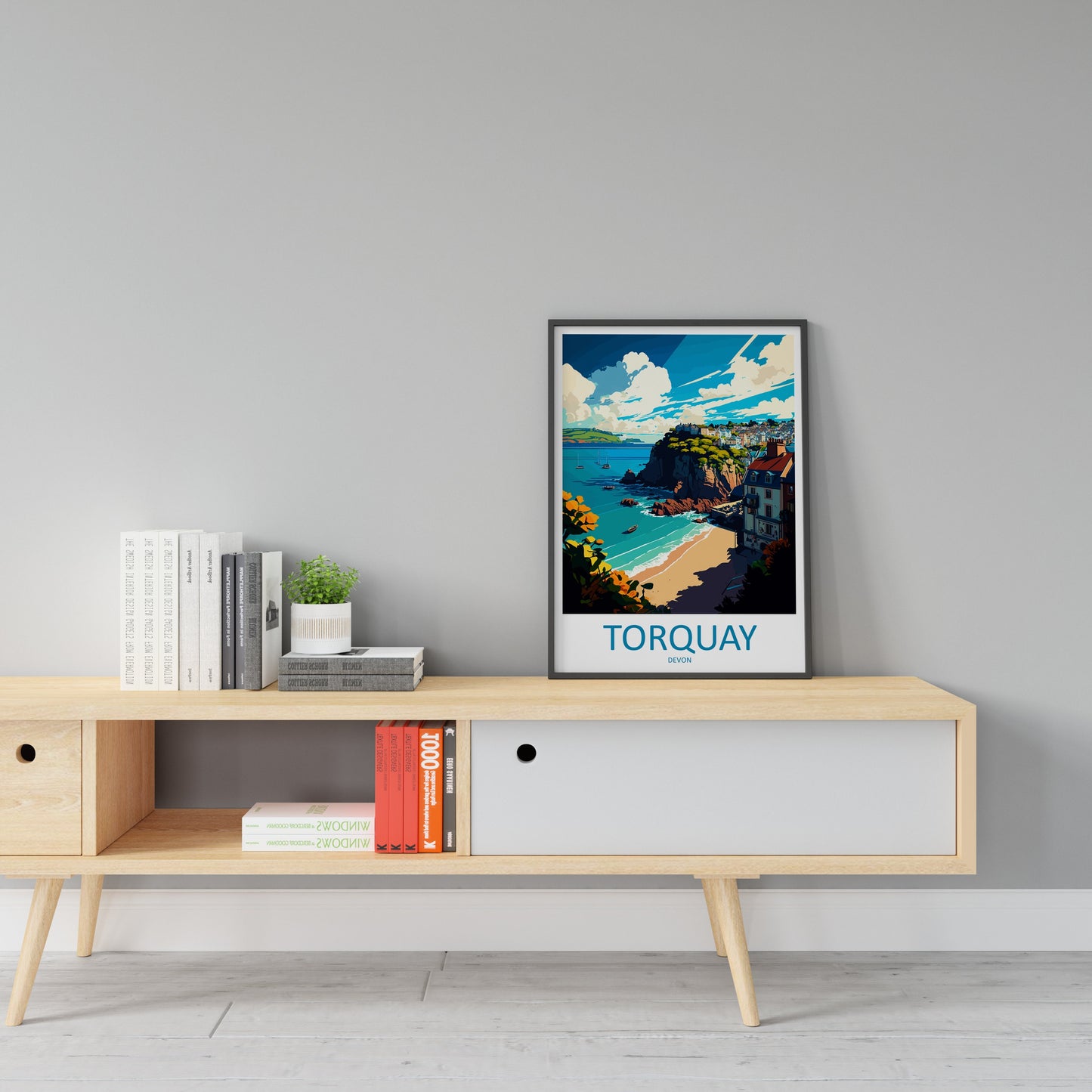 Torquay Travel Print Wall Art Torquay Wall Hanging Home Décor Torquay Gift Art Lovers England Art Lover Gift Torquay Art