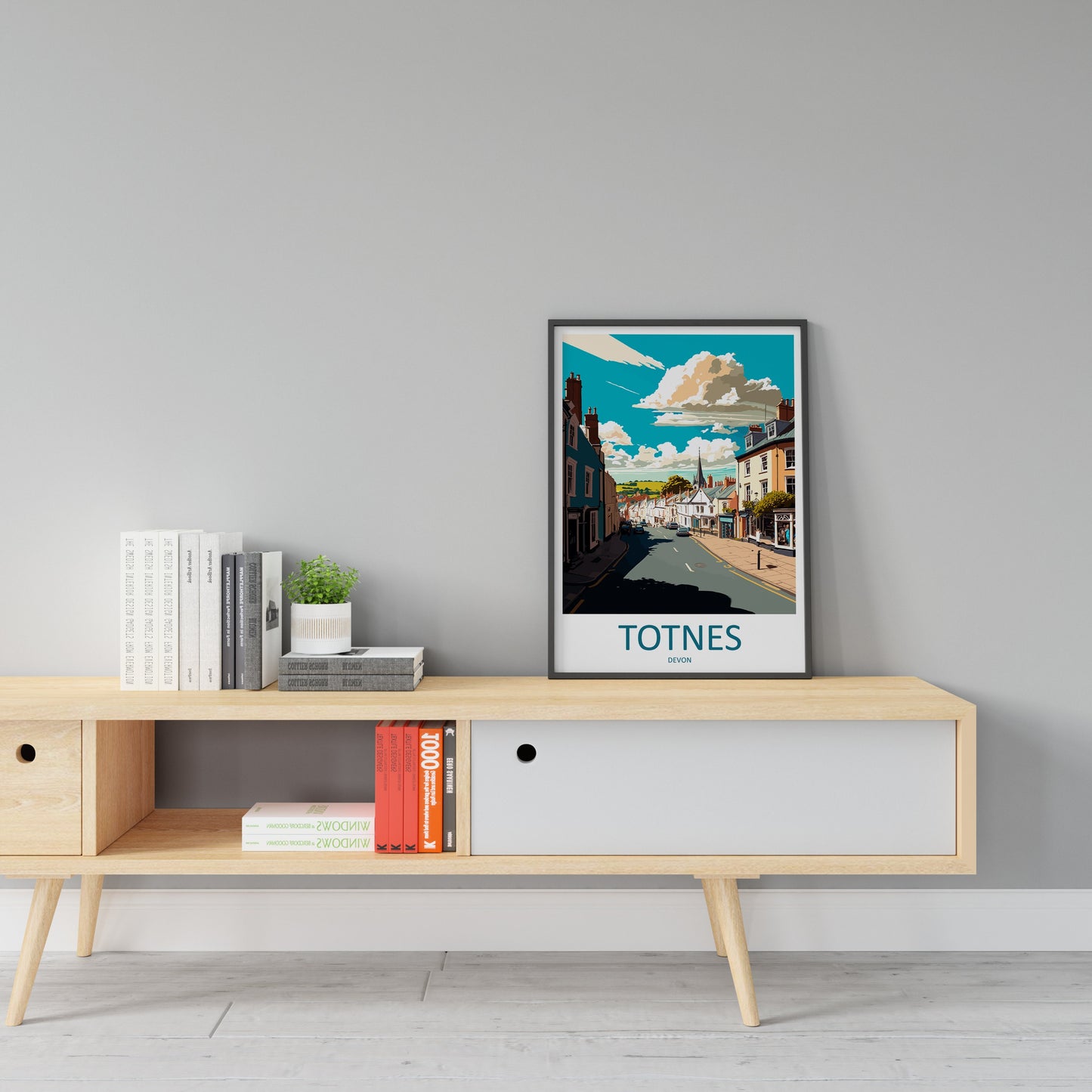 Totnes Travel Print Wall Art Totnes Wall Hanging Home Décor Totnes Gift Art Lovers England Art Lover Gift Totnes Art