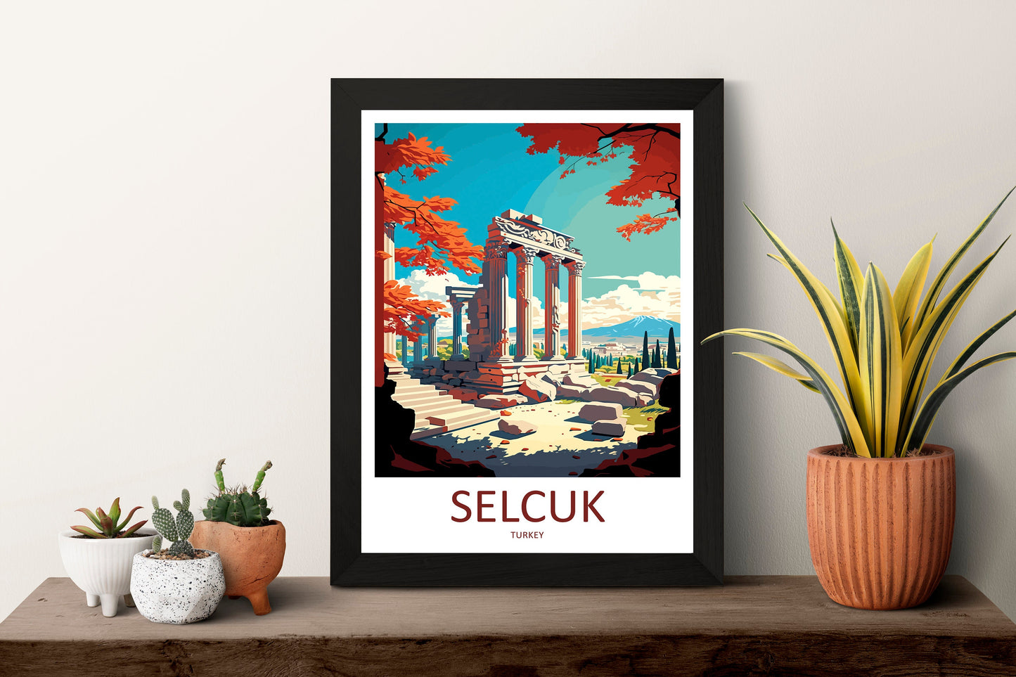 Selcuk Travel Print Wall Art Selcuk Wall Hanging Home Décor Selcuk Gift Art Lovers Turkey Art Lover Gift Selcuk City Turkey Travel