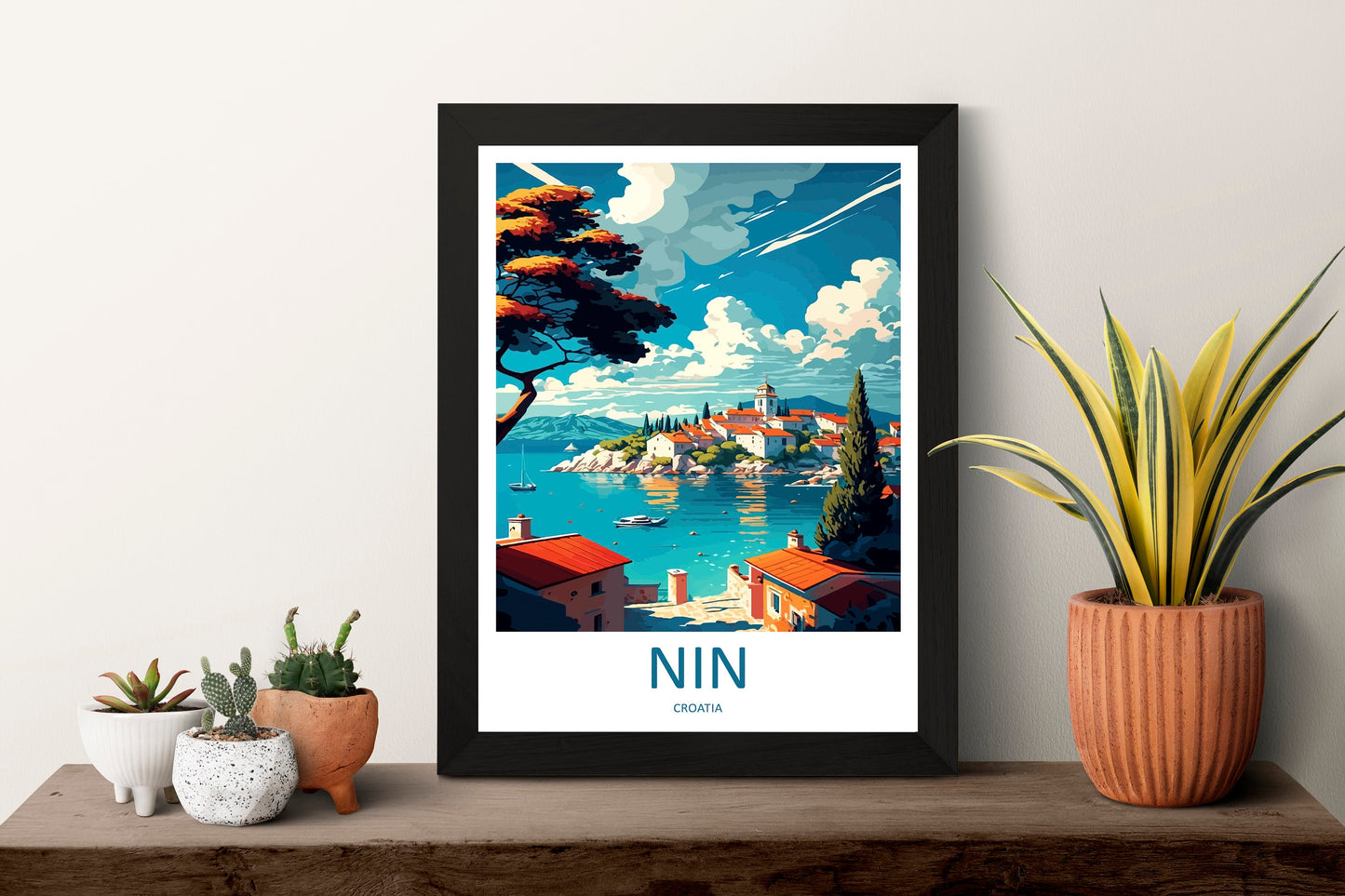 Nin Travel Print Wall Art Nin Wall Hanging Home Décor Nin Gift Art Lovers Croatia Art Lover Gift Nin Travel Poster Wall Art Coastal Artwork
