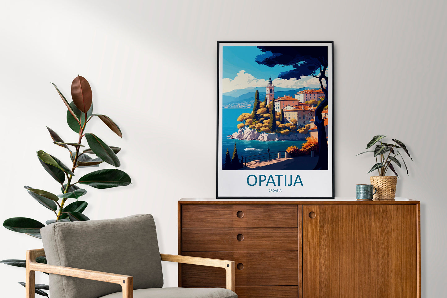 Opatija Travel Print Wall Art Opatija Wall Hanging Home Décor Opatija Gift Art Lovers Croatia Art Lover Gift Opatija Travel Poster Wall Art