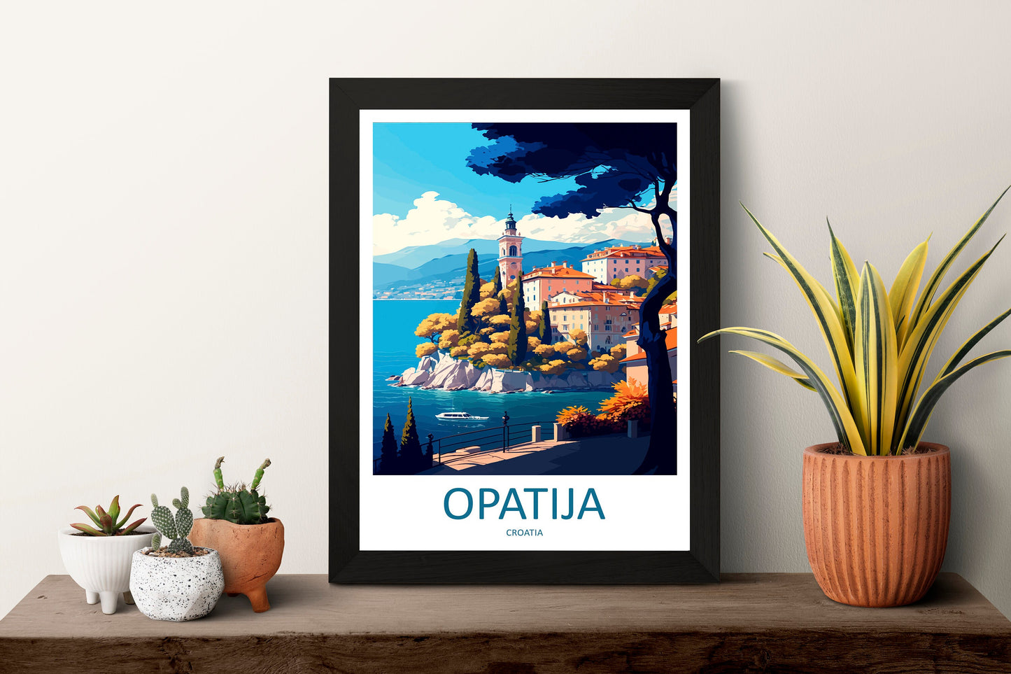 Opatija Travel Print Wall Art Opatija Wall Hanging Home Décor Opatija Gift Art Lovers Croatia Art Lover Gift Opatija Travel Poster Wall Art