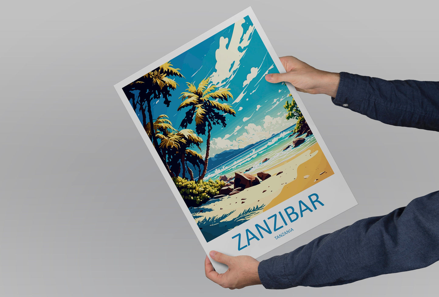 Zanzibar Travel Print Wall Art Zanzibar Wall Hanging Home Décor Zanzibar Gift Art Lovers Tanzania Art Print Zanzibar Wall Décor Art