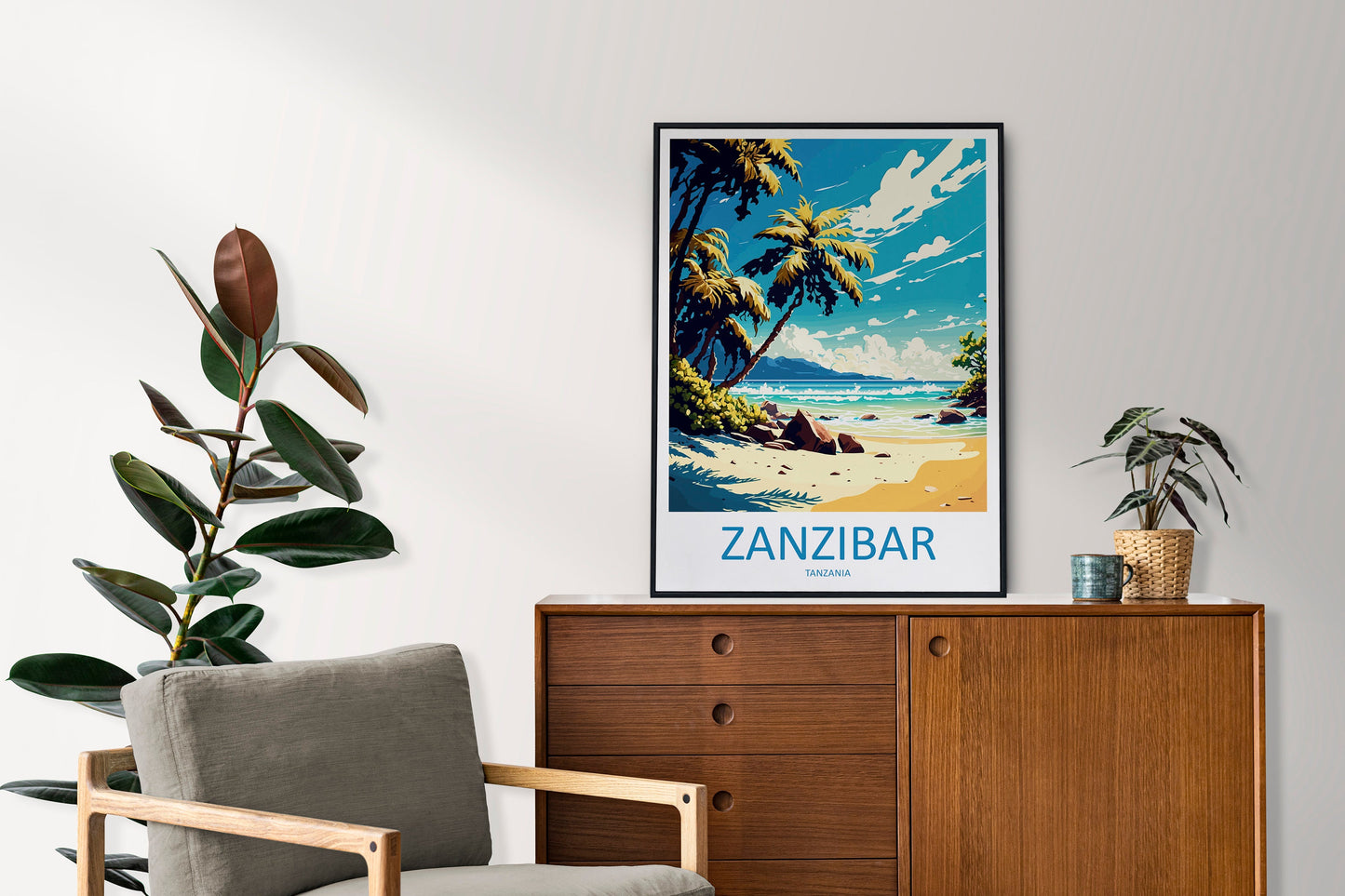 Zanzibar Travel Print Wall Art Zanzibar Wall Hanging Home Décor Zanzibar Gift Art Lovers Tanzania Art Print Zanzibar Wall Décor Art