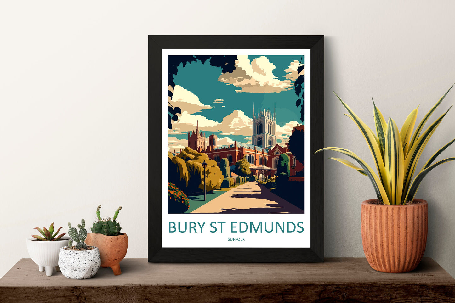 Bury S Edmunds Travel Print Wall Art Bury S Edmunds Wall Hanging Home Décor Bury S Edmunds Gift Art Lovers England Art Lover Gift