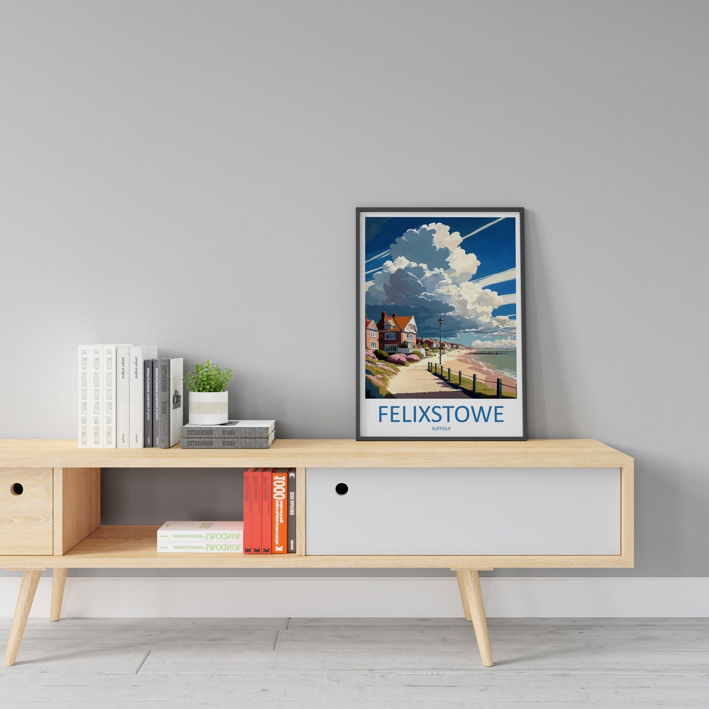 Felixstowe Travel Print Wall Art Felixstowe Wall Hanging Home Décor Felixstowe Gift Art Lovers England Art Lover Gift Felixstowe Art