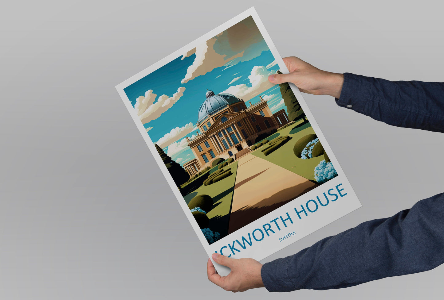 Ickworth House Travel Print Wall Art Ickworth House Wall Hanging Home Décor Ickworth House Gift Art Lovers England Art Lover Gift
