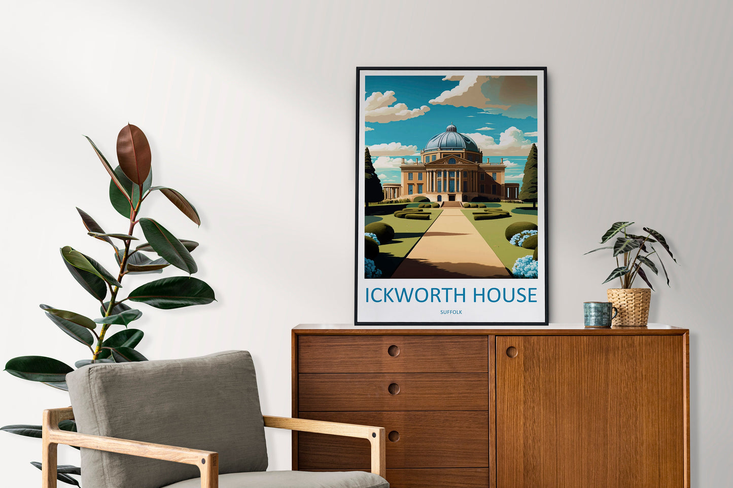 Ickworth House Travel Print Wall Art Ickworth House Wall Hanging Home Décor Ickworth House Gift Art Lovers England Art Lover Gift