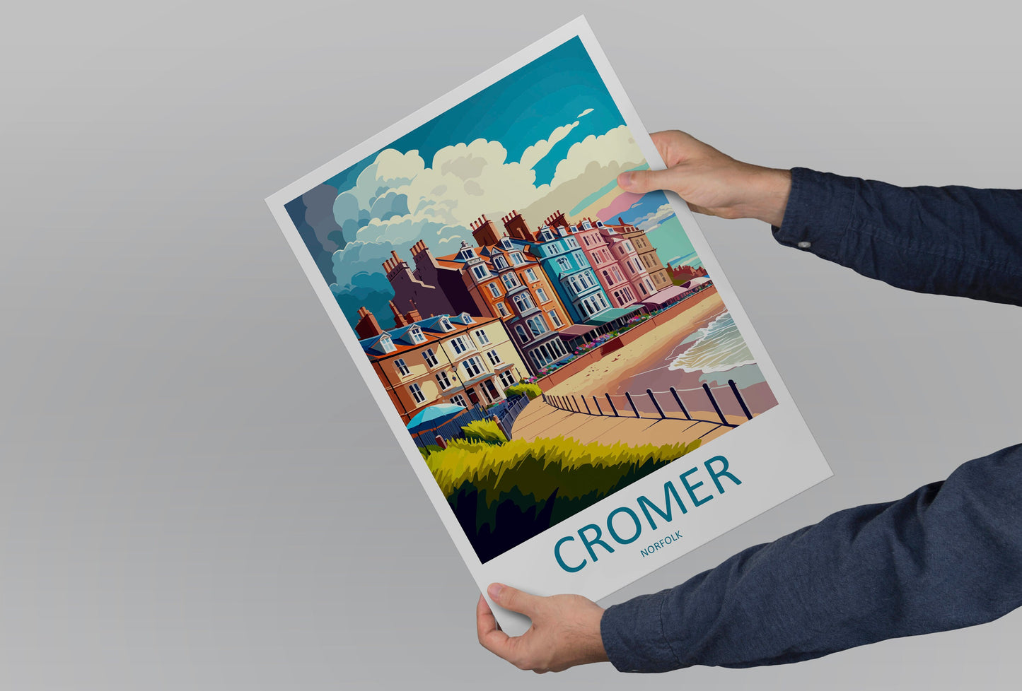 Cromer Travel Print Wall Art Cromer Wall Hanging Home Décor Cromer Gift Art Lovers England Art Lover Gift Cromer Art