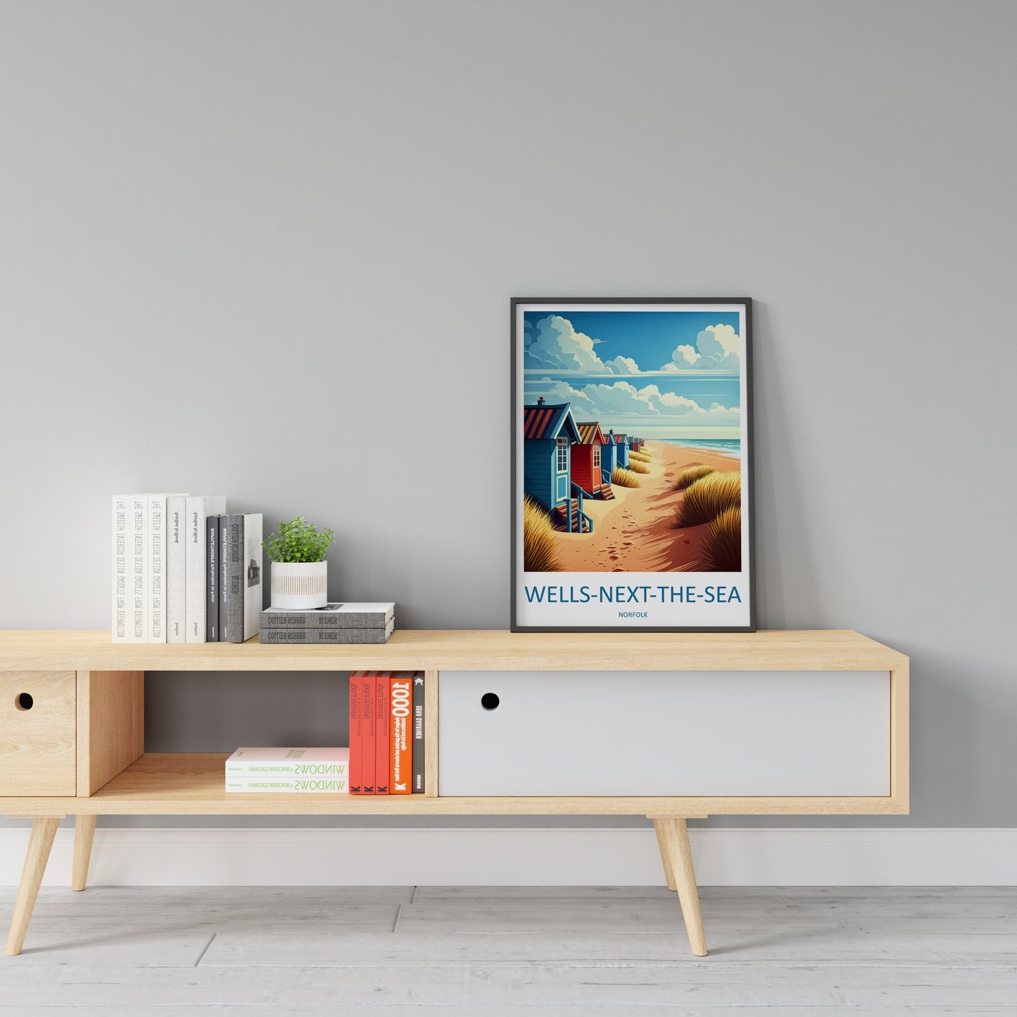 Wells-Next-To-Sea Travel Print Wall Art Wells-Next-To-Sea Wall Hanging Home Décor Wells-Next-To-Sea Gift Art Lovers England Art Lover Gift