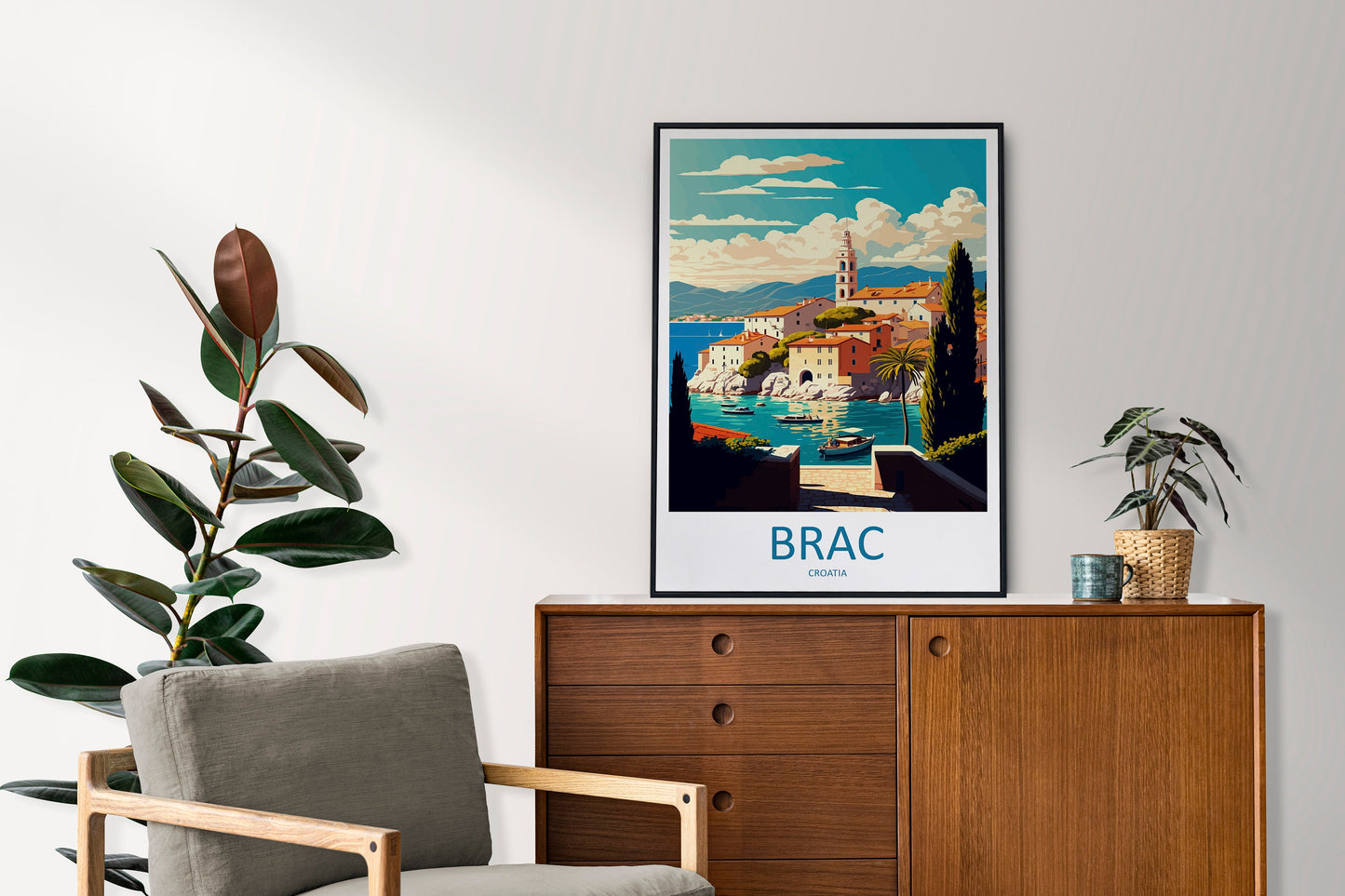 Brac Travel Print Wall Art Brac Wall Hanging Home Décor Brac Gift Art Lovers Croatia Art Lover Gift Brac Travel Poster Wall Art