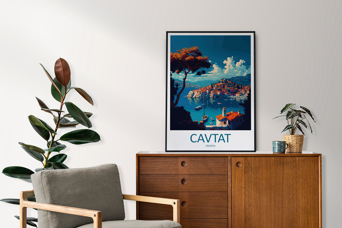 Cavtat Travel Print Wall Art Cavtat Wall Hanging Home Décor Cavtat Gift Art Lovers Croatia Art Lover Gift Cavtat Travel Poster Wall Art
