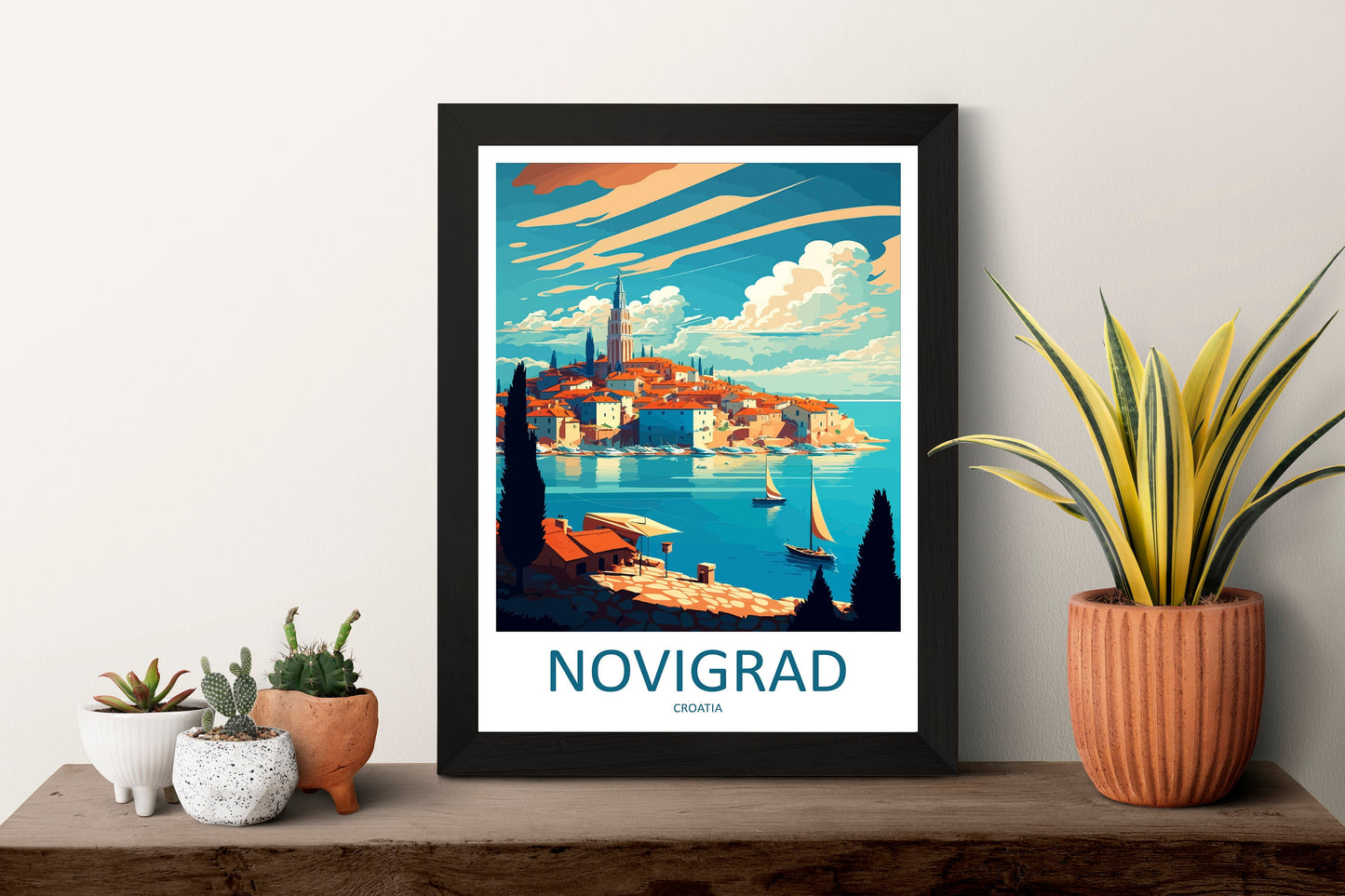 Novigrad Travel Print Wall Art Novigrad Wall Hanging Home Décor Novigrad Gift Art Lovers Croatia Art Lover Gift Novigrad Travel Poster Art