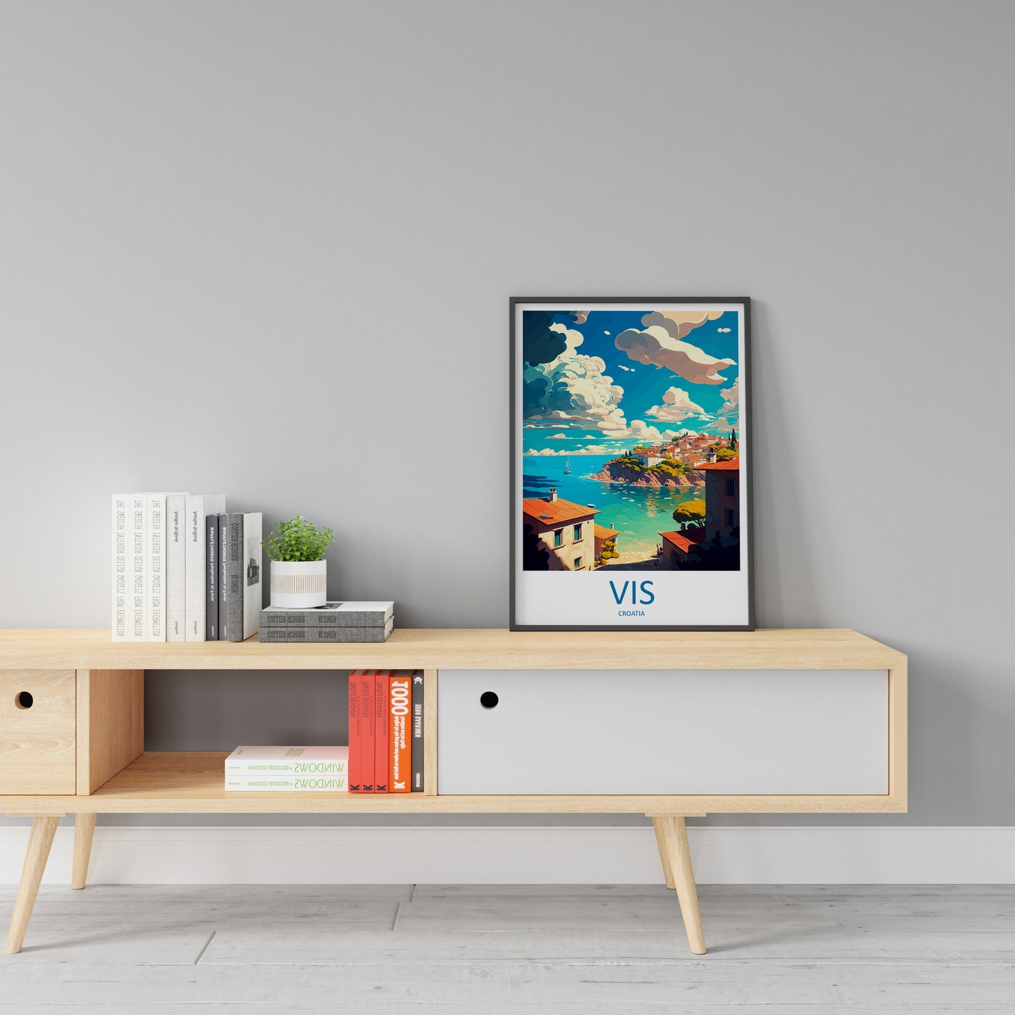 Vis Island Travel Print Wall Art Vis Island Wall Hanging Home Décor Vis Island Gift Art Lovers Croatia Art Lover Gift Vis Island Travel Art