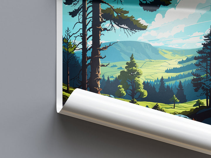 Forest Of Bowland Travel Print Wall Art Forest Of Bowland Wall Hanging Home Decor Forest Of Bowland Gift Art Lovers Wall Art ANOB Travel Art