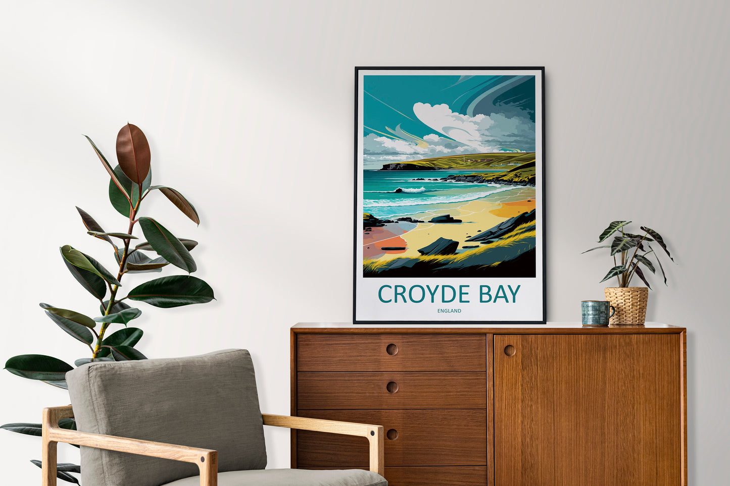 Croyde Bay Travel Print Wall Art Croyde Bay Wall Hanging Home Decoration Croyde Bay Gift Art Lovers Wall Art Print Art Croyde Bay Print