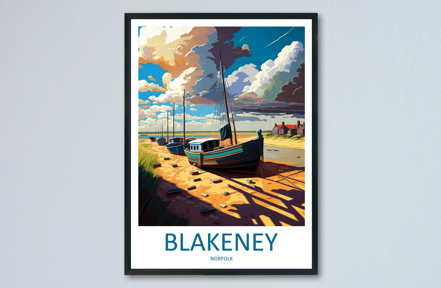 Blakeney Travel Print Wall Art Blakeney Wall Hanging Home Décor Blakeney Gift Art Lovers England Art Lover Gift Blakeney Art